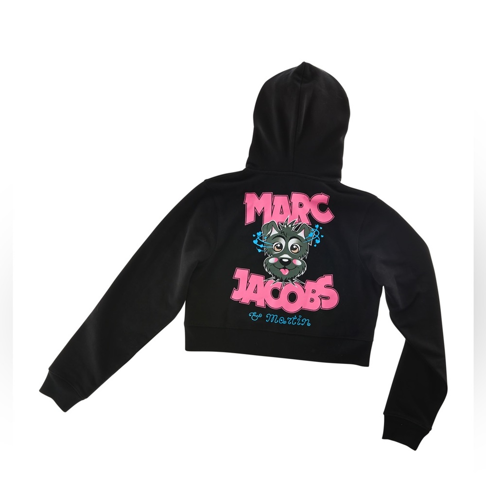 NEW MARC JACOBS black zip up hoodie size XS